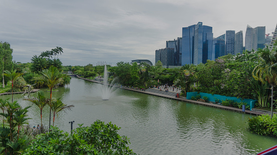SINGAPORE, April 27th, 2019:  Marina Reservoir, lake view in Singapore