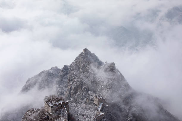 istock The Great Wall of China Covered in snow 1161740171