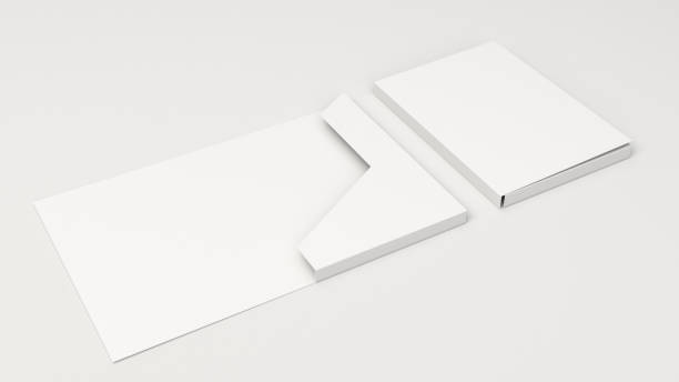 istock Mockup of blank white cardboard folder 1161740221