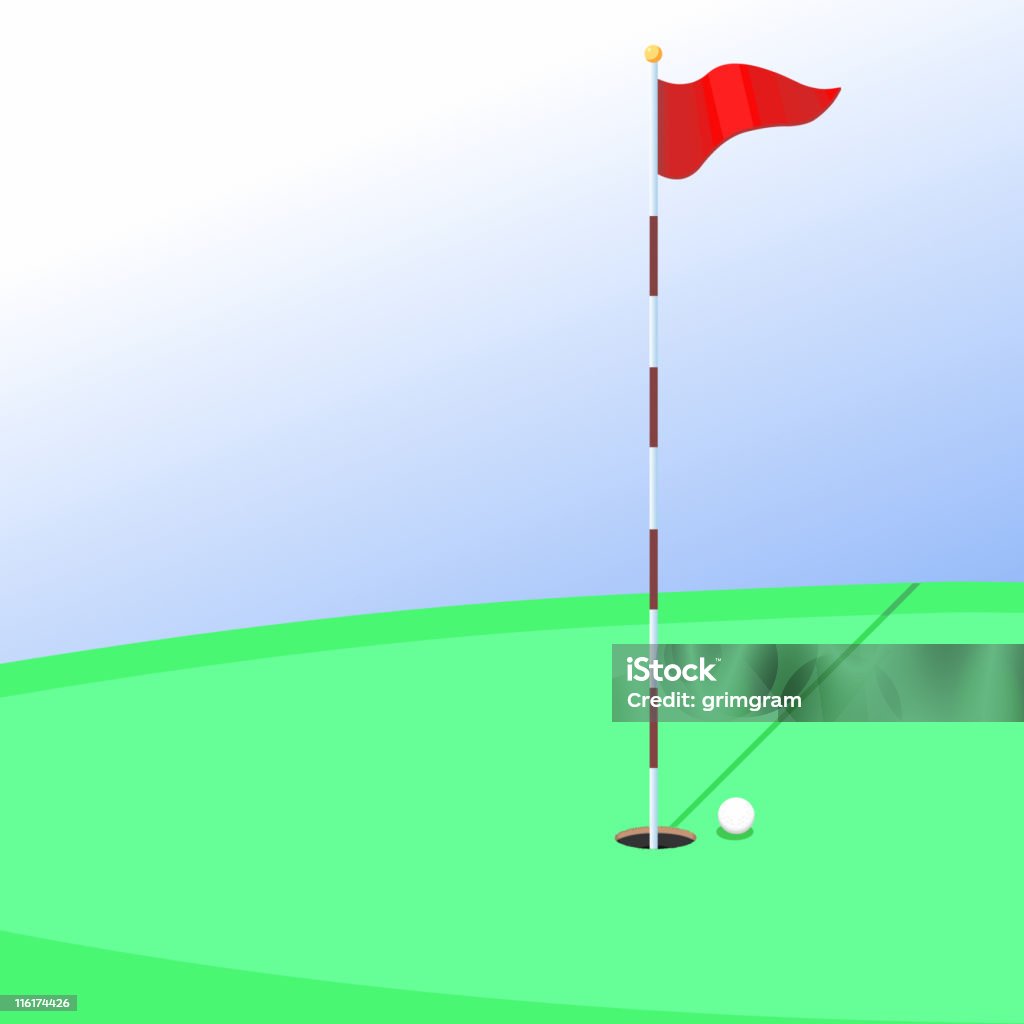 Verde Golf - arte vettoriale royalty-free di Minigolf