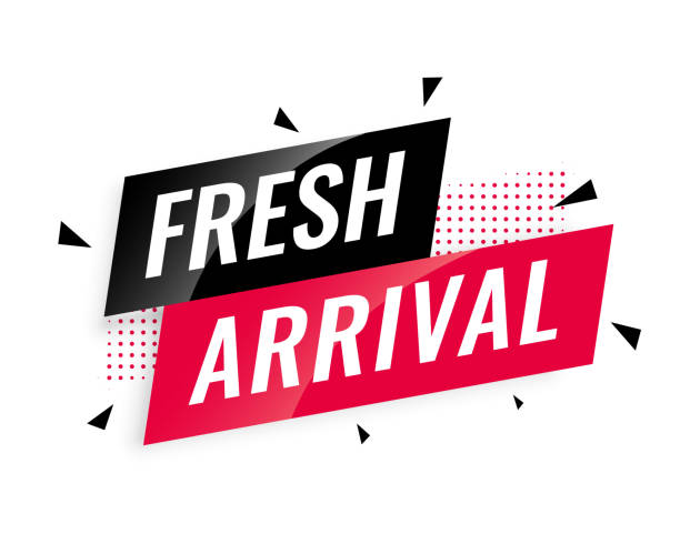 ilustrações de stock, clip art, desenhos animados e ícones de abstract fresh arrival banner template - new arrivals