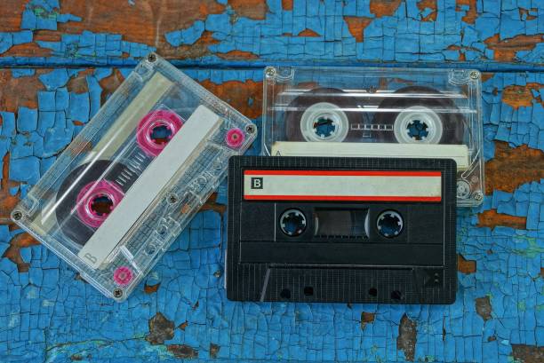 istock three  audio tapes are on the blue board 1161748650