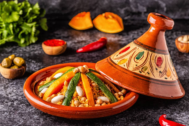 istock Vegetable tagine with almond and chickpea couscous 1161748675