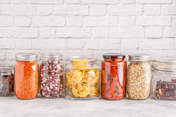 istock Products in  glassware. Eco friendly food storage 1161748908