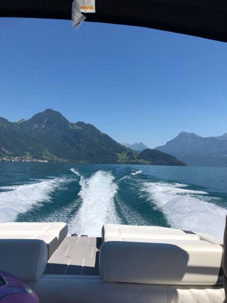 istock Stern Wave of motorboat on Lake Lucern 1161753783