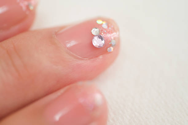 istock Closeup of decorated fingernails 1161753827