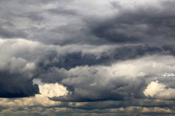 istock Storm sky covered with dark cumulus clouds before the rain 1161758210