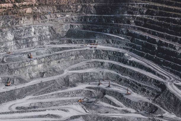 istock Aerial view industrial of opencast mining 1161759257