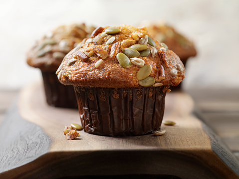 Trail Mix Carrot Muffin with Nuts and Seeds