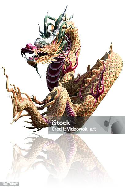 Dragão Chinês - Fotografias de stock e mais imagens de Dragão chinês - Dragão chinês, Voar, Animal