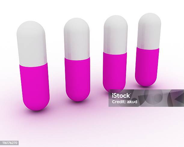 Розовый Белые Капсулы — стоковые фотографии и другие картинки Антибиотик - Антибиотик, Без людей, Белый