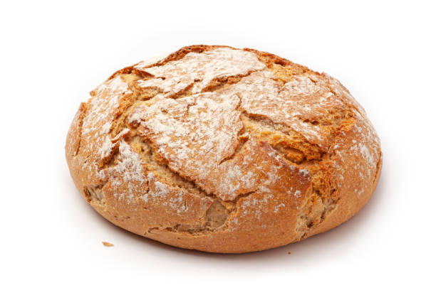 istock A loaf of brown bread on a white background 1161762730