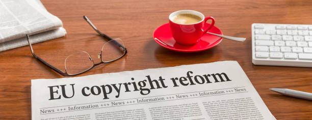 istock A newspaper on a wooden desk -EU copyright reform 1161766661