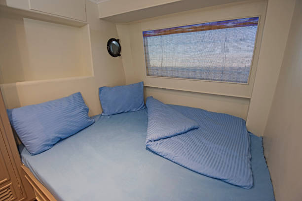 istock Interior of cabin on luxury yacht 1161767696