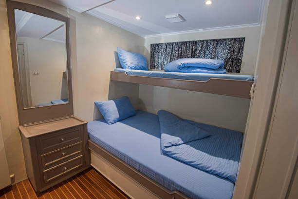 istock Interior of cabin on luxury yacht 1161767844