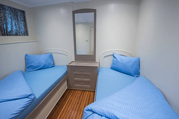 istock Interior of cabin on luxury yacht 1161767860