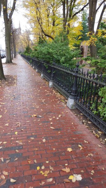 istock Red Brick Sidewalk, Boston Public Garden 1161768377