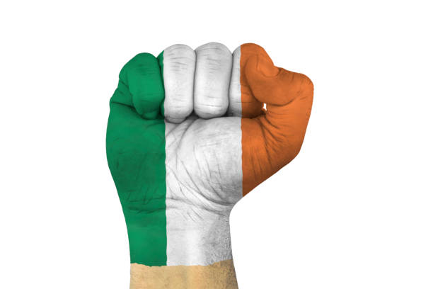 ireland flag and fist