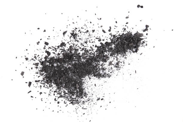 istock Charcoal or coal carbon texture hi resolution isolated on white background 1161781720