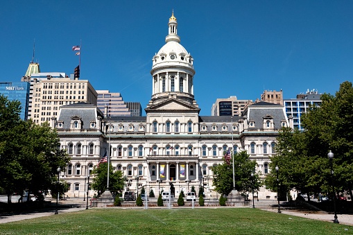 Baltimore City Hall is the official seat of government of the City of Baltimore, in the State of Maryland. It was built between 1867 and 1875.