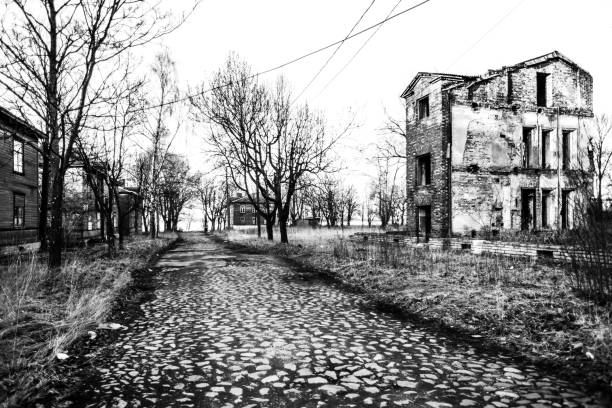 edifici abbandonati - tallinn - estonia tallinn old ruin ruined foto e immagini stock