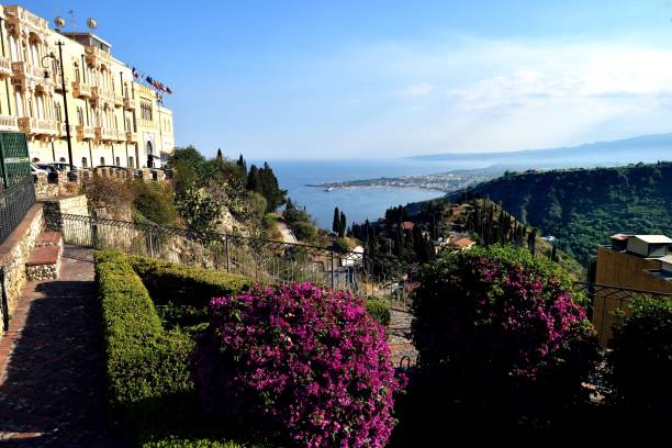 istock The view over the sea from Taormina 1161786577