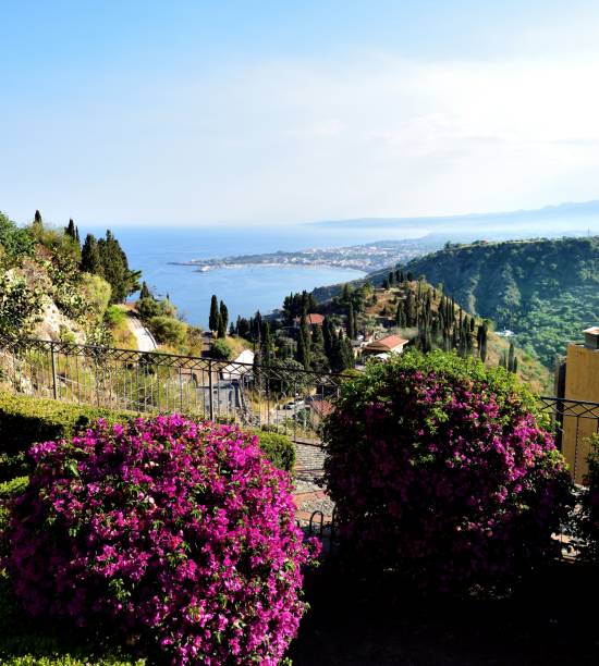 istock The view over the sea from Taormina 1161787693