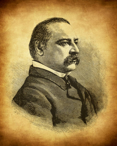 Stephen Grover Cleveland (March 18, 1837 – June 24, 1908) was an American politician and lawyer who was the 22nd and 24th president of the United States Illustration of a Stephen Grover Cleveland (March 18, 1837 – June 24, 1908) was an American politician and lawyer who was the 22nd and 24th president of the United States grover cleveland stock illustrations