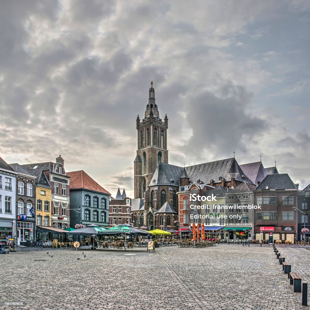 Roermond Market Square Under A Dramatic Sky Stock Photo Download