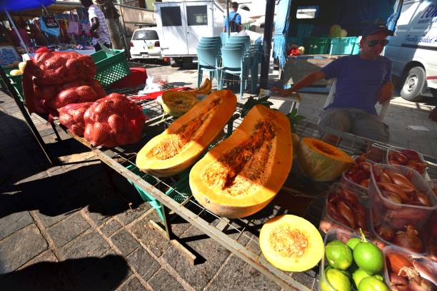Fresh fruit stall in the harbour of Marsaxlokk
