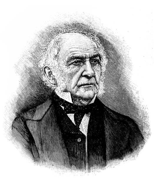 William Ewart Gladstone Illustration of a William Ewart Gladstone gladstone michigan stock illustrations