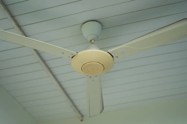 istock Vintage ceiling fan in turn off mode 1161793774