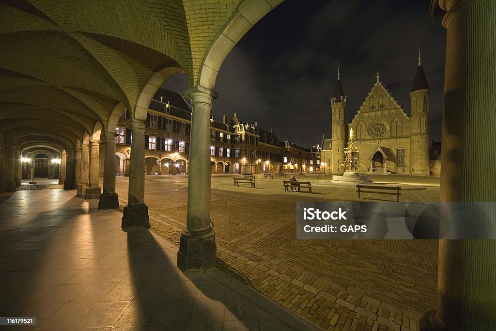 Knights'Hall en Binnenhof en La Haya - Foto de stock de Arco - Característica arquitectónica libre de derechos