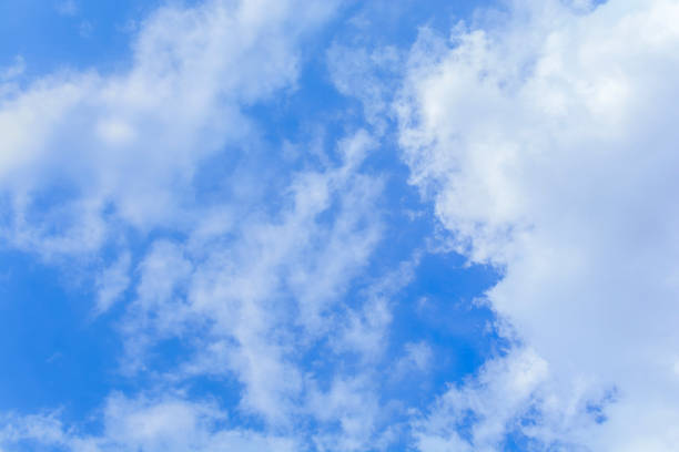istock Blue cloudy sky background on summer day 1161795828