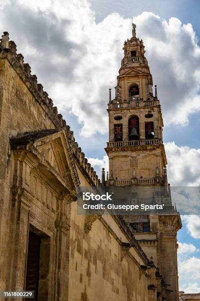 Bell Tower And Former Minaret Of The Mezquita Catedral De Cordoba A Former Moorish Mosque That Is Now The Cathedral Of Cordoba Mezquita Is A Unesco World Heritage Site Stock Photo - Download Image Now