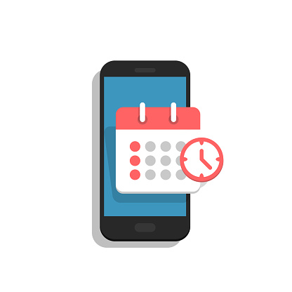 Calendar, schedule, appointment, concept. Vector illustration in flat style.
