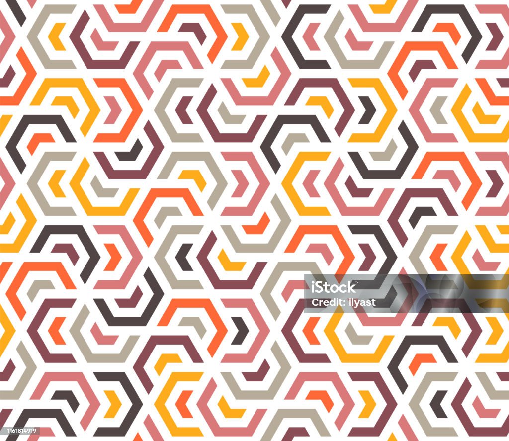 Multi Colored Geometric Grid Pattern Background Stock Illustration ...
