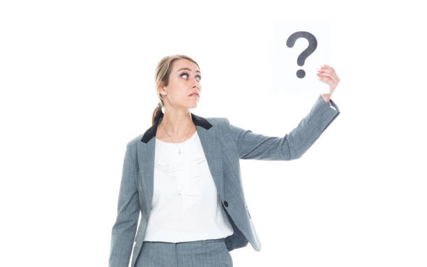 istock Businesswoman holding a question mark sign 1161823462