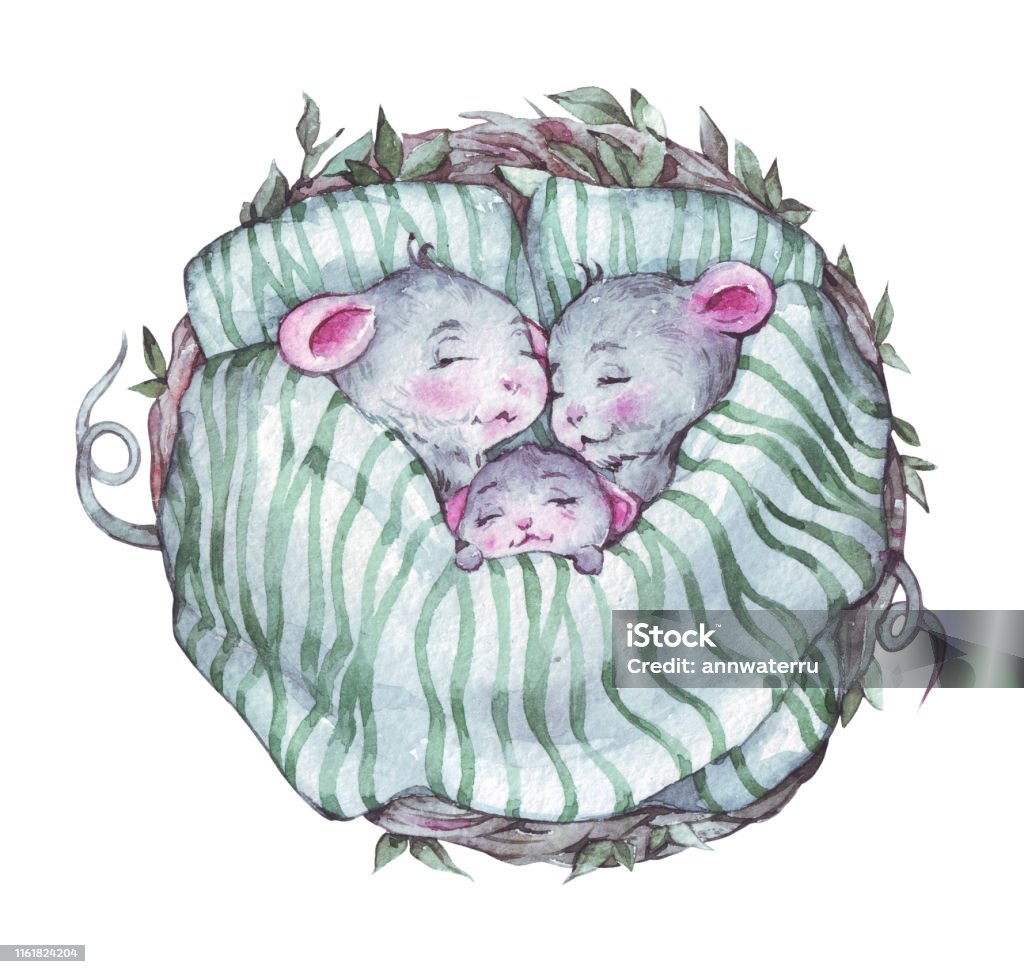 Ilustración de Familia De Dibujos Animados De Ratón Feliz Durmiendo y más Vectores Libres de Derechos de Nido de animal - iStock Ilustración de Familia De Dibujos Animados De Ratón Feliz Durmiendo y más Vectores Libres de Derechos de Nido de animal - iStock