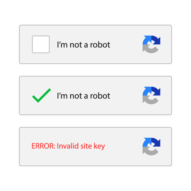 Captcha I Not A Robot Vector Computer Code Stock Illustration - Download Image Now - CAPTCHA, Icon, Vector iStock