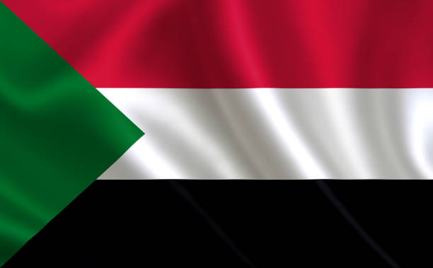 imagem da bandeira sudão. série "africa" - republic of the sudan - fotografias e filmes do acervo