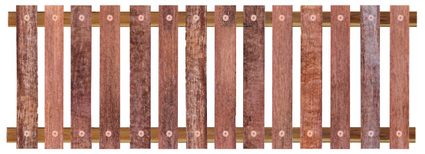istock Wooden fence isolated on white background. with clipping path. 1161852209