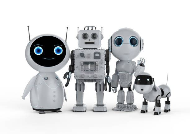 ロボットグループ - robot conformity toy retro revival ストックフォトと画像