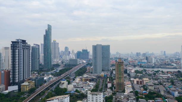istock Thai city architecture landscape 1161858608