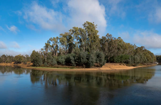 Murray River near Echuca Moama stock photo