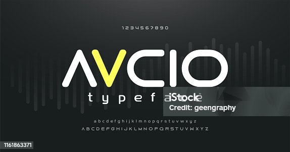istock digital music modern alphabet and number fonts. Typography electronic dance music future creative font and numbers design concept. vector illustraion 1161863371