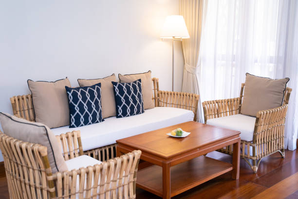 istock rattan living room set with cushion 1161865545