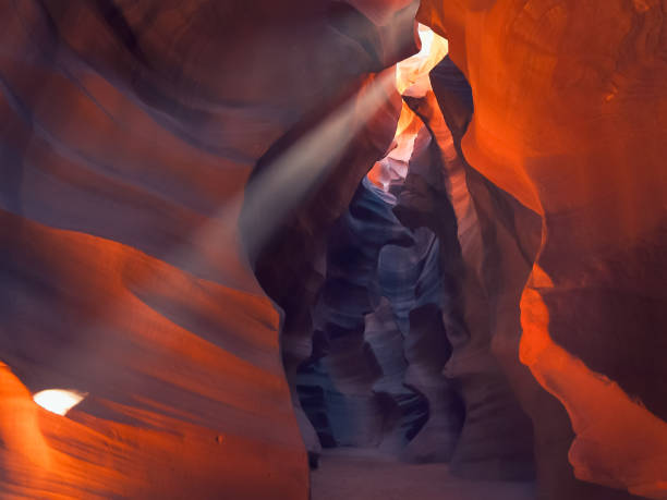 istock a sun beam on a canyon wall at upper antelope canyon 1161867601