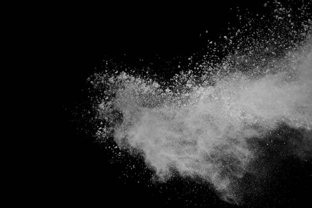 istock White powder explosion on black background. Colored cloud. Colorful dust explode. Paint Holi. 1161871267