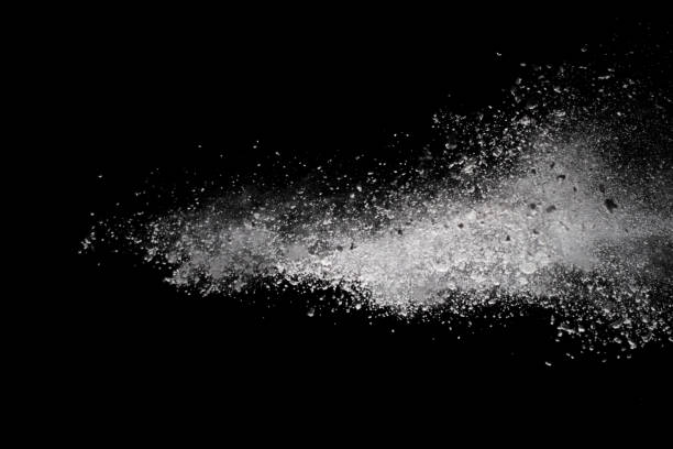 istock White powder explosion on black background. Colored cloud. Colorful dust explode. Paint Holi. 1161871271